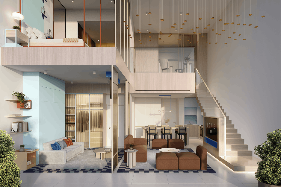 Loft apartment interior