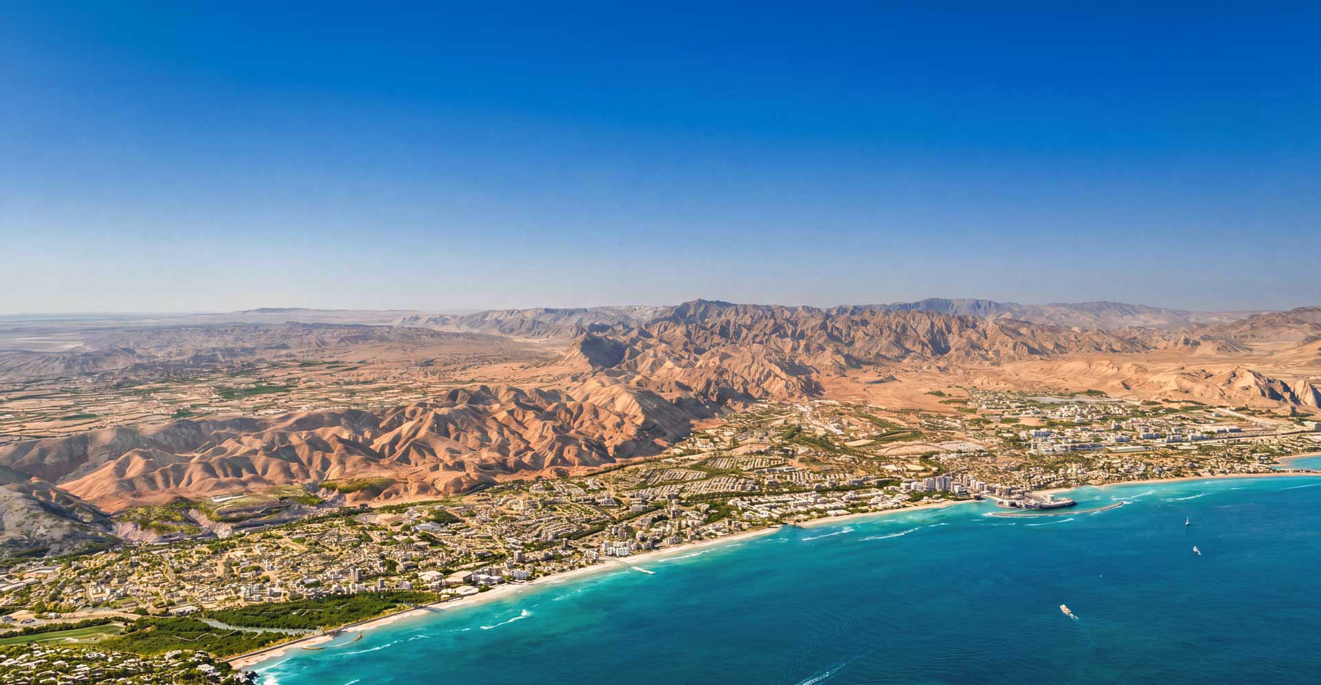 Aerial view of Greater Muscat