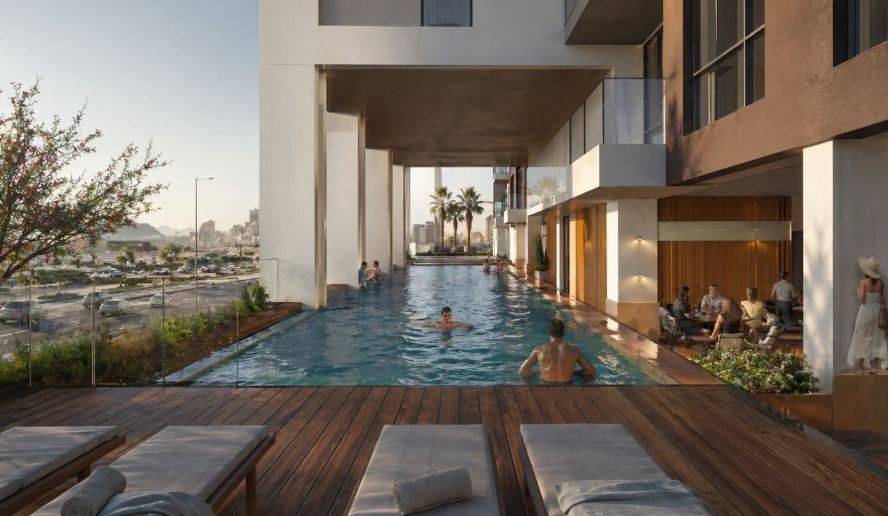 Lap pool terrace