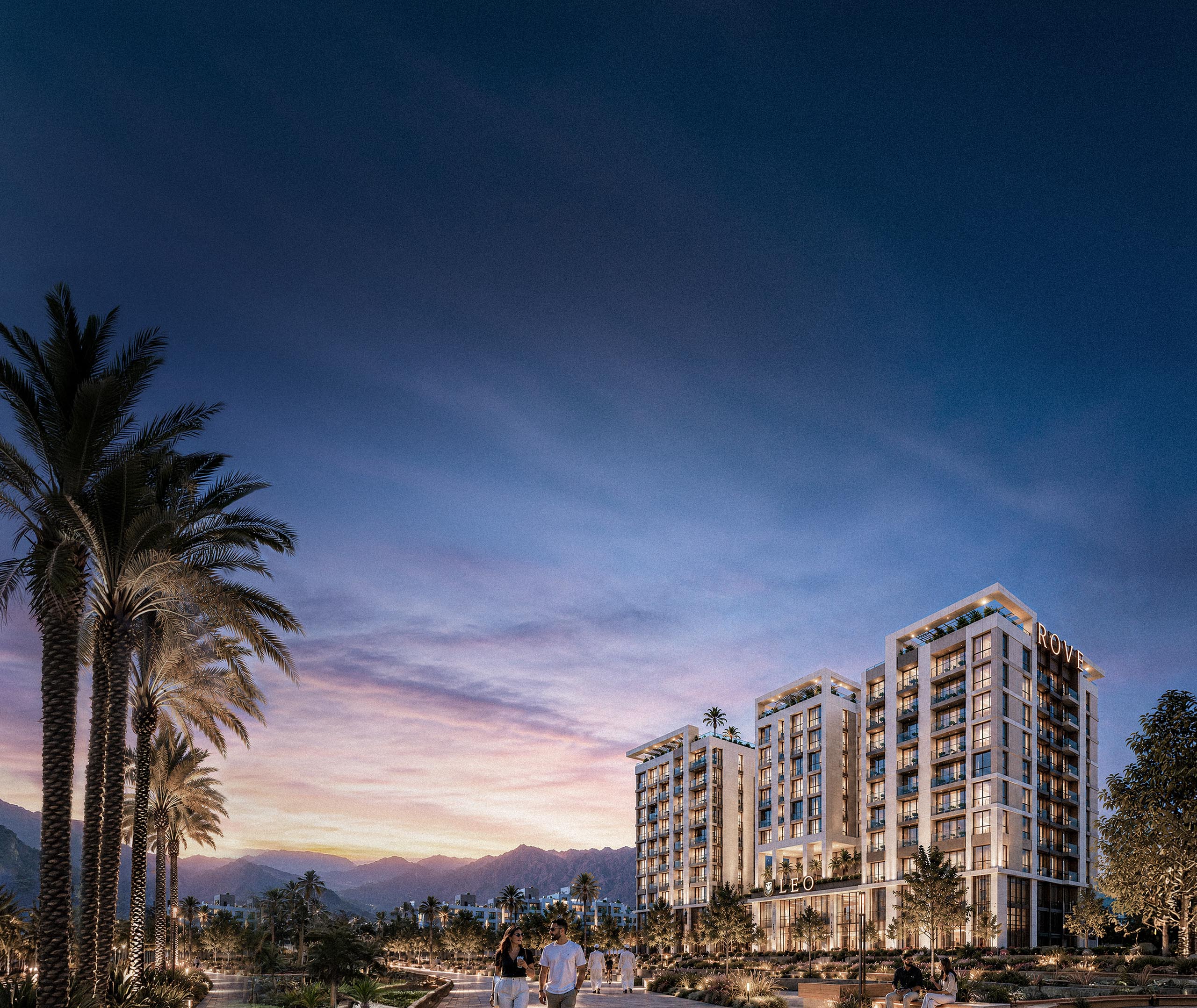 Rove Home Muscat Central at dusk